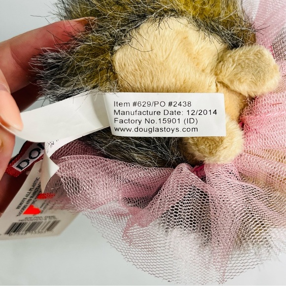 douglas pink swirl hedgehog and tutu plush toy 5 inch - Picture 5 of 6